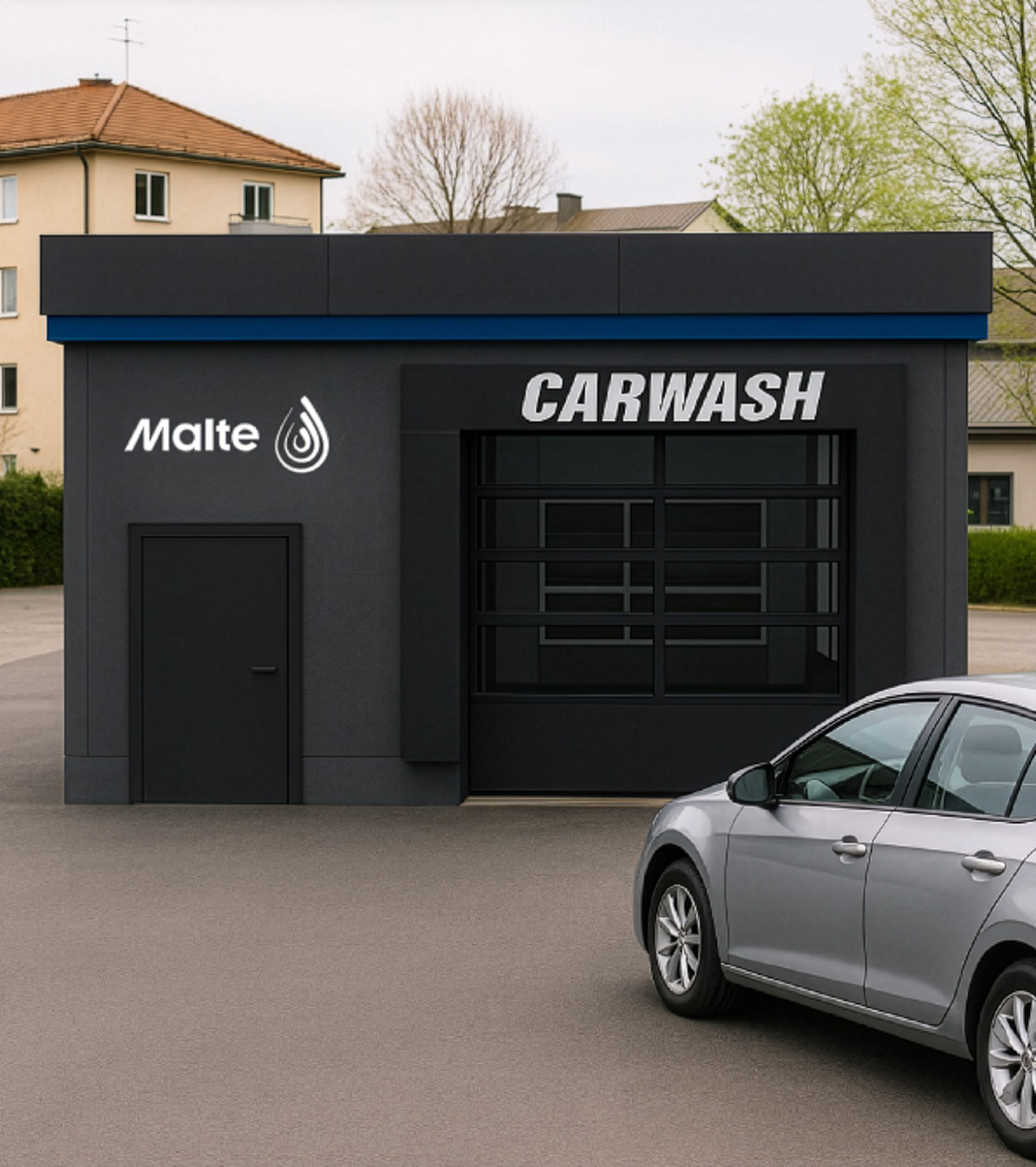 Malte Wash bay med en tvätthall.